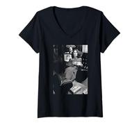 Femme George Harrison Les Beatles Mon Doux Seigneur 1976 T-Shirt avec Col en V
