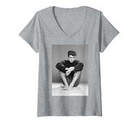 Femme George Michael of Wham! Wake Me Up Before You Go 1982 T-Shirt avec Col en V