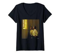 Femme George Michael Pop Duo Wham! par Martyn Goddard T-Shirt avec Col en V