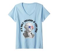 Femme George Washington : ce n'est Que de la trahison si Vous perdez T-Shirt avec Col en V
