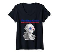 Femme George Washington se Sentir Mignon Pourrait Commencer Une révolution T-Shirt avec Col en V