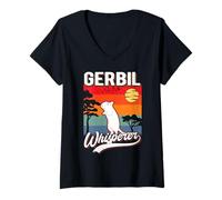 Femme Gerbil Whisperer Gerbille T-Shirt avec Col en V
