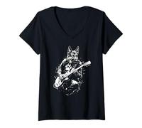 Femme German Shepherd Dog Lover T-Shirt avec Col en V