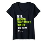 Femme German Shorthaired Pointer Dog Mum Amoureux des chiens T-Shirt avec Col en V