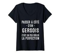 Femme Gers Gersois Cadeau Fierté T-Shirt avec Col en V