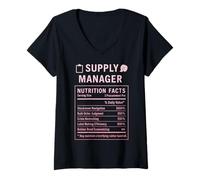 Femme Gestionnaire des approvisi T-Shirt avec Col en V