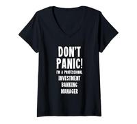 Femme Gestionnaire des banques d'investissement T-Shirt avec Col en V
