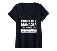 Femme Gestionnaire Immobilier, sauf Way Cooler T-Shirt avec Col en V
