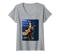 Femme Get Cape Wear Cape Fly Sam Duckworth Live d'Andy Willsher T-Shirt avec Col en V