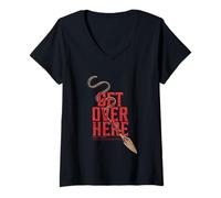 Femme Get Over Here Mortal Combat Merch T-Shirt avec Col en V