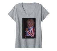 Femme Ghost Dance Gothic Rock Anne-Marie Hurst Live Andy Willsher T-Shirt avec Col en V