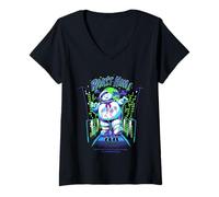 Femme Ghostbusters Halloween Motif rôti Amusant T-Shirt avec Col en V