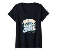 Femme Ghosting Is My Favorite Sport - Funny Introverti T-Shirt avec Col en V