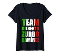 Femme Gilberto Zurdo Ramírez Sánchez The Mexican Style Boxing T-Shirt avec Col en V