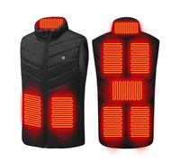 Femme Gilet Chauffant Homme Veste Chauffante Électrique USB Vêtement de Chauffage avec Zones de Chauffage Multiples et 3 Températures Réglables Gilets Chauffant Électrique Chaud Hiver pour Moto Chasse