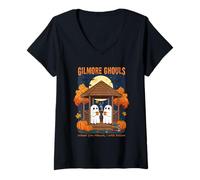 Femme Gilmore Ghouls Where You Haunt, I Will Follow Apparel T-Shirt avec Col en V