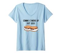 Femme Gimme S'more of Dat Ass I Love Your Face Between My Legs T-Shirt avec Col en V