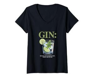 Femme Gin Because I Like My Regrets Crisp Herbal 43% T-Shirt avec Col en V