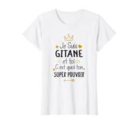 Femme Gitane cadeau drôle fille super héros gitan T-Shirt