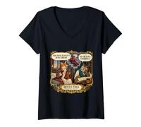 Femme Giuseppe Tartini Violon Comic pour Halloween Musique Classique T-Shirt avec Col en V