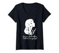 Femme Give Me a Hand Necklace and Tell Me Im a Good Girl Smut Book T-Shirt avec Col en V