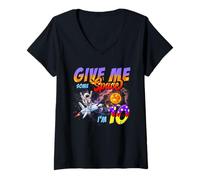 Femme Give Me Some Spaces I'm 10 Year Old Astronaute 10e Anniversaire T-Shirt avec Col en V