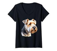 Femme Glen of Imaal Terrier Chien T-Shirt avec Col en V