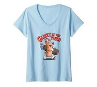 Femme Glizzy Golfer Humour Golf Turn Snack Vibes T-Shirt avec Col en V