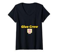 Femme Glue Crew T-Shirt avec Col en V