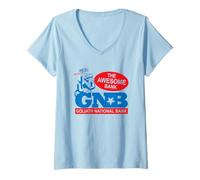 Femme GNB La Formidable Banque Nationale Goliath T-Shirt avec Col en V