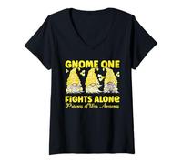 Femme GNOME One Combat Seul Les Prisonniers de Guerre Jaunes T-Shirt avec Col en V