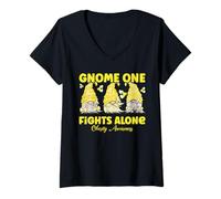 Femme GNOME One Lutte Seul Contre la Sensibilisation à l'obésité T-Shirt avec Col en V