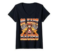 Femme Go Kart Racing Go Kart Racer Go Karting Style années 90 Bootleg T-Shirt avec Col en V