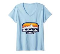 Femme Go Outside Loser T-Shirt avec Col en V