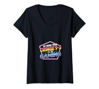 Femme Go Work Your Cringe 9-5 I'll Be Gaming - T-Shirt avec Col en V
