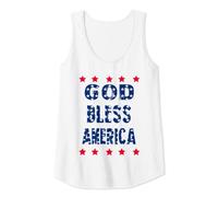 Femme God Bless Drapeau américain 4th of July Independence Day Love USA Débardeur