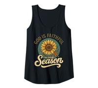 Femme God is Faithful in Every Season Tournesol Christian Faith Débardeur