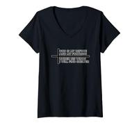 Femme God is My Refuge and My Fortress T-Shirt avec Col en V