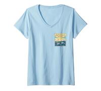 Femme God Works for The Good Romans Phare 8:28 T-Shirt avec Col en V