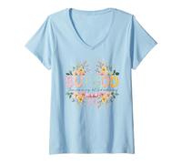 Femme God's Way Inspirational Faith Art Floral T-Shirt avec Col en V