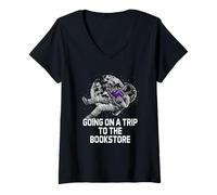 Femme Going on a Trip to The Bookstore Humour Drôle Bookworm T-Shirt avec Col en V