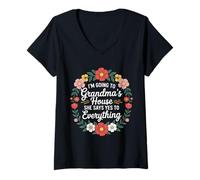 Femme Going to Grandma’s She Always Says Yes - T-Shirt avec Col en V