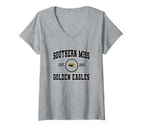 Femme Golden Eagles du sud du Mississippi | Produits dérivés de la NCAA | NAFPSMS02 T-Shirt avec Col en V