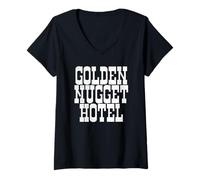 Femme Golden Nugget Hôtel T-Shirt avec Col en V