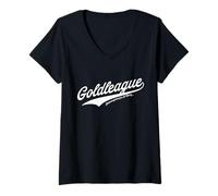 Femme Goldleague 50th Anniversary Golden Wedding T-Shirt avec Col en V