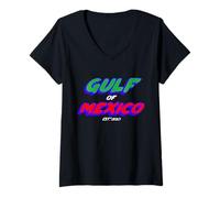 Femme Golfe du Mexique est. 1550 | Politique Mexicaine T-Shirt avec Col en V
