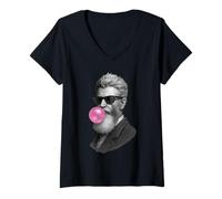 Femme Gomme à Bulles John Brown T-Shirt avec Col en V