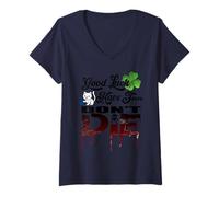 Femme Good Luck Have Fun Don't Die, Gamer Marrant, Graphique T-Shirt avec Col en V