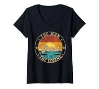 Femme GOOD The Man The Myth The Legend First Name T-Shirt avec Col en V