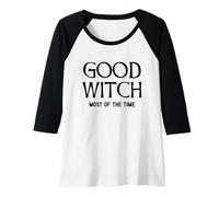 Femme Good Witch - Most of The Time BFF Drôle Halloween Manche Raglan